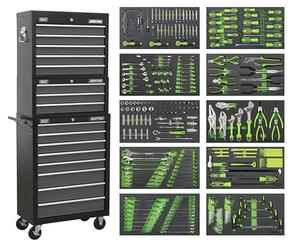 Sealey American PRO® Tool Chest Combination 16 Drawer with Ball-Bearing Slides with 398pc Tool Kit - AP35TBCOMBO