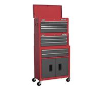 Sealey American PRO® Topchest, Mid-Box Tool Chest & Rollcab Stack 9 Drawer -