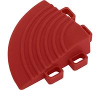 Sealey FT3CR Polypropylene Floor Tile Corners 60 X 60Mm Red - Pack Of 4