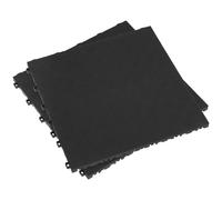 Sealey FT3B 400 x 400mm Polypropylene Floor Tile - Black Treadplate - Pack of 9