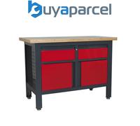 Sealey Workstation With 2 Drawers 2 Cupboards Heavy Duty 300Kg Capacity Ap1372A