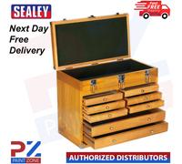 Sealey AP1608W Wood ToolBox Chest 8 Drawer Heavy Duty Storage Machinist Cabinet