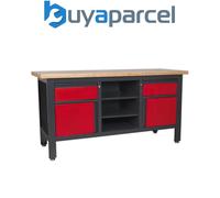 Sealey AP1905A Workstation with 2 Drawers, 2 Cupboards & Open Storage