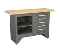 Sealey AP2030BB Heavy-Duty 5 Drawer Workbench