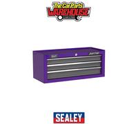 Sealey AP22309BBCP Mid-Box 3 Drawer With Ball-Bearing Slides - Purple/Grey