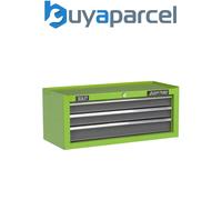 Sealey American PRO Mid-Box Tool Chest AP22309BBHV, 3-Drawer, Ball-Bearing Slides, Green/Grey