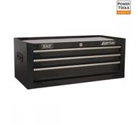 Sealey AP223B Mid-Box 3 Drawer With Ball-Bearing Slides - Black