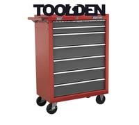Sealey Rollcab 7 Drawer with Ball-Bearing Slides - Red/Grey