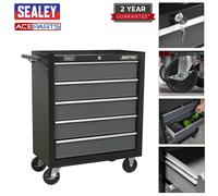 SEALEY - AP2505B Rollcab 5 Drawer with Ball-Bearing Slides - Black/Grey