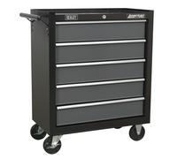 Sealey AP2505B Rollcab 5 Drawer with Ball Bearing Runners - Black/Grey