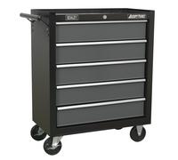 Sealey AP2505B Rollcab 5 Drawer with Ball-Bearing Slides - Black/Grey