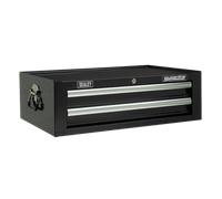 Mid-Box 2 Drawer with Ball Bearing Slides - Black Sealey
