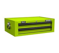 Sealey Superline Pro Mid-Box 2 Drawer with Ball-Bearing Slides - Green/Black