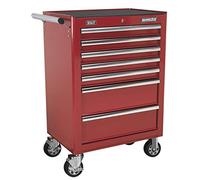 Rollcab 7 Drawer with Ball-Bearing Slides - Red