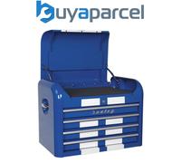 Sealey Top Chest 4 Drawer Retro Blue With White Stripe - Part No. AP28104BWS