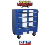 Sealey AP28204BWS Rollcab 4 Drawer Retro Style- Blue with White St...