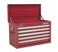 Topchest 5 Drawer with Ball-Bearing Slides - Red