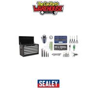 Sealey AP33059BCOMBO Topchest 5 Drawer With Ball-Bearing Slides - Black & 140Pc Tool Kit