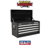 Sealey AP33069B Topchest 6 Drawer With Ball-Bearing Slides - Black