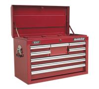 Sealey Topchest 8 Drawer with Ball Bearing Runners - Red Tool Chest AP33089