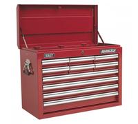 Sealey AP33109 Topchest 10 Drawer With Ball-Bearing Slides - Red