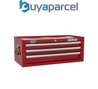 Mid-Box 3 Drawer with Ball-Bearing Slides - Red