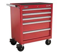 Sealey Roll cab 5 Drawer with Ball Bearing Slides Red AP33459