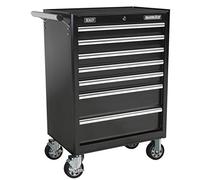 Rollcab 7 Drawer with Ball-Bearing Slides - Black