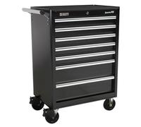 Rollcab 7 Drawer with Ball-Bearing Slides - Black