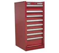 Hang-On Chest 8 Drawer with Ball-Bearing Slides - Red