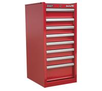 Hang-On Chest 8 Drawer with Ball-Bearing Slides - Red