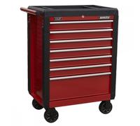 Rollcab 7 Drawer with Ball-Bearing Slides - Red