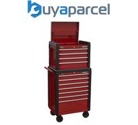 Sealey Topchest 4 Drawer & Rollcab 7 Drawer Combination Ap3411Stack