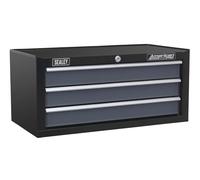 Sealey AP3503TB Mid-Box 3 Drawer With Ball-Bearing Slides - Black/Grey