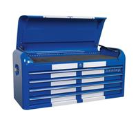 Sealey AP41104BWS Topchest 4 Drawer Wide Retro Style - Blue & White Stripes