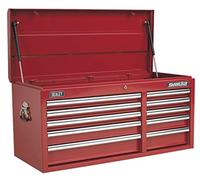 Topchest 10 Drawer with Ball-Bearing Slides Heavy-Duty - Red