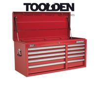 Sealey AP41110 Topchest 10 Drawer with Ball Bearing Slides Heavy-Duty - Red