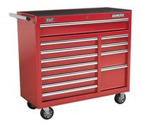 Sealey Rollcab AP41120 12-Drawer Heavy-Duty Ball-Bearing Slides Red
