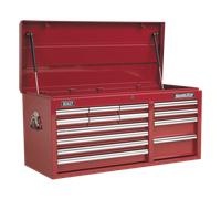 Sealey Topchest 14 Drawer with Ball-Bearing Slides Heavy-Duty - Red AP41149