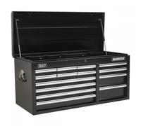 Sealey AP41149B Heavy-Duty 14 Drawer Topchest with Ball Bearing Runners, 1025mm x 435mm x 490mm, Black