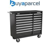 Sealey Rollcab 16 Drawer with Ball Bearing Runners Heavy Duty - Black Tool Chest