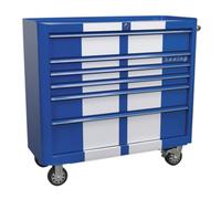 Sealey AP41206BWS Premier™ Retro Style Wide Rollcab 6 Drawer - Blue with White