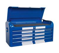 Sealey AP41206BWS Rollcab 6 Drawer Wide Retro Style - Blue with Wh...
