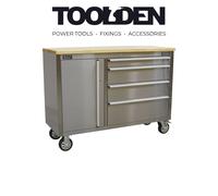 Sealey AP4804SS Mobile Stainless Steel Tool Cabinet 4 Drawer