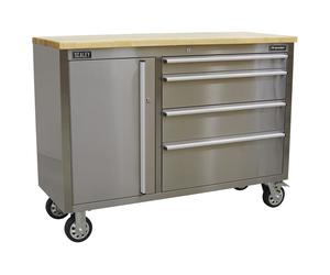 Sealey AP4804SS Mobile Stainless Steel Tool Cabinet 4 Drawer