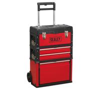 Sealey Wheeled Mobile Toolbox AP548 - Steel/Composite, 3-Compartment 490mm