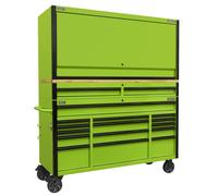 Sealey 15 Drawer Wooden Worktop Trolley and Hutch Combo