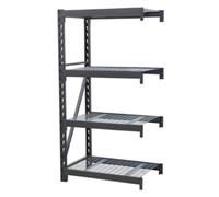 Sealey AP6372E Heavy-Duty Racking Extension Pack with 4 Mesh Shelves 640kg