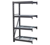 1x Sealey Heavy-Duty Racking Extension 4 Mesh Shelves 640kg Capacity Per Level