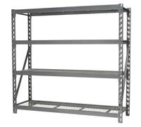 Heavy-Duty Racking Unit with 4 Mesh Shelves 640kg Capacity Per Level 1956mm